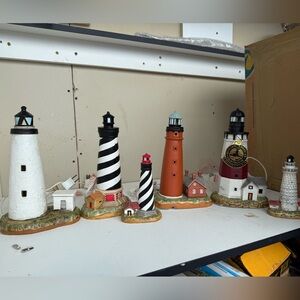 Decorative Lighthouse Figurines Set